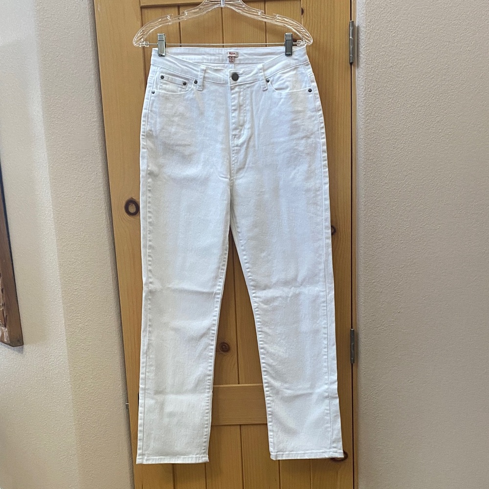Reba White High-Waisted Jeans
